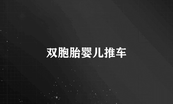 双胞胎婴儿推车
