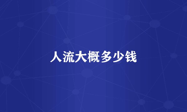 人流大概多少钱
