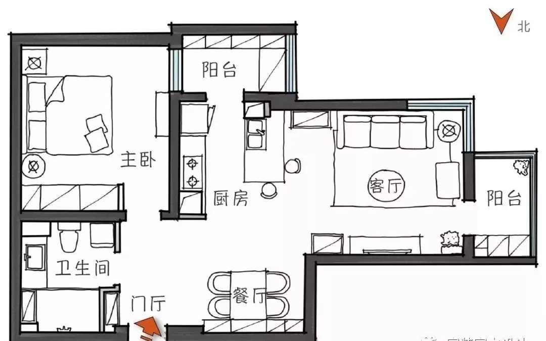 58㎡北欧风单身公寓,清新又复古,蜗居也可以很出彩!