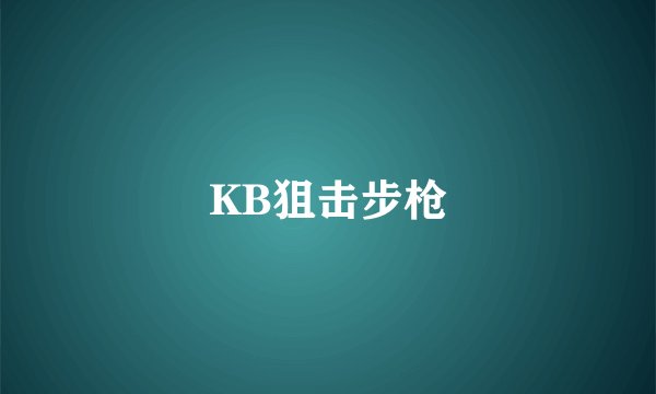 KB狙击步枪