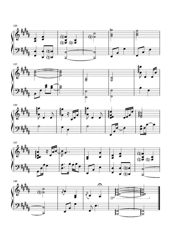 求莫文蔚的那首《外面的世界》钢琴曲谱...
