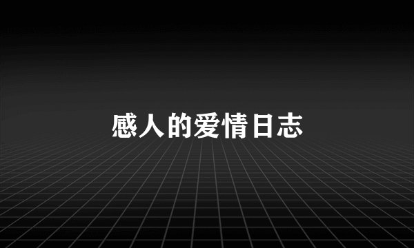 感人的爱情日志
