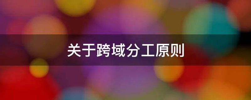 关于跨域分工原则