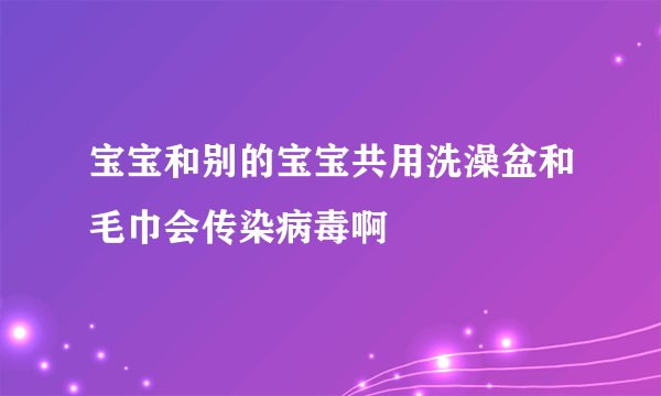 宝宝和别的宝宝共用洗澡盆和毛巾会传染病毒啊