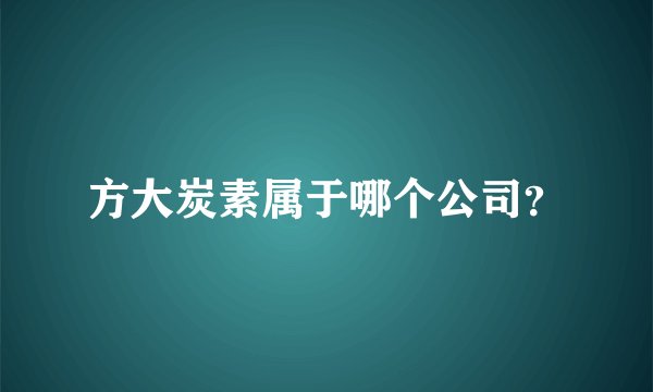 方大炭素属于哪个公司？