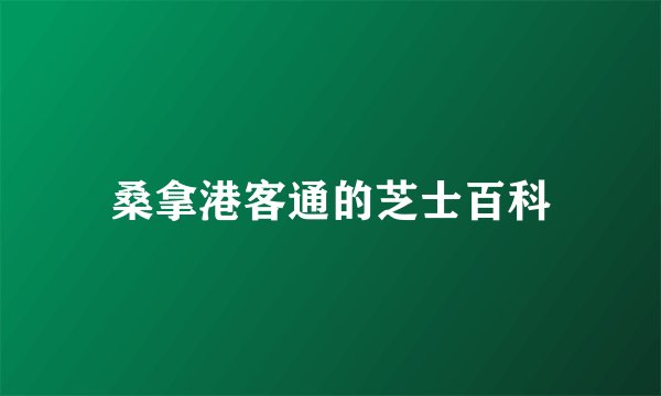 桑拿港客通的芝士百科