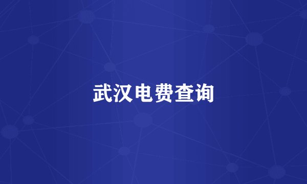 武汉电费查询