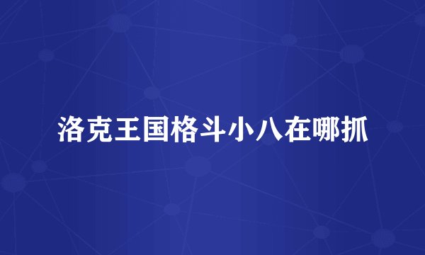 洛克王国格斗小八在哪抓
