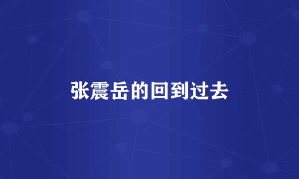 张震岳的回到过去