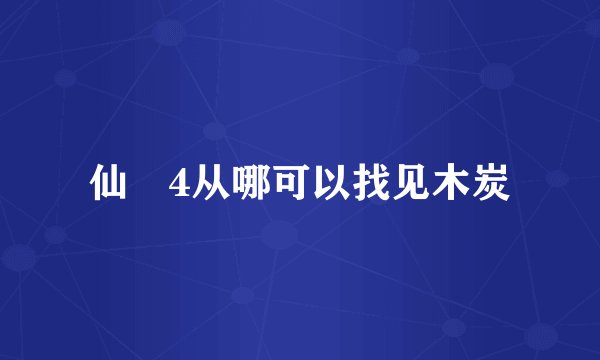 仙劍4从哪可以找见木炭