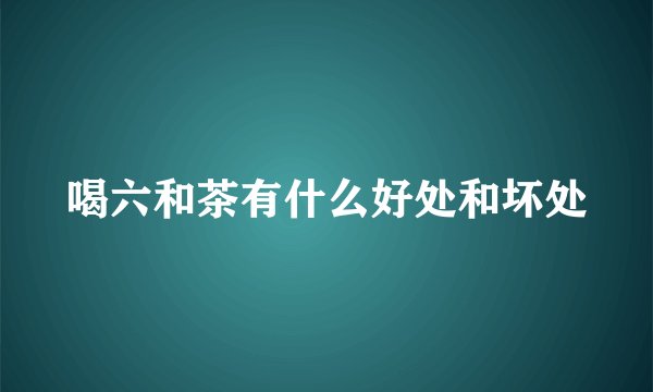 喝六和茶有什么好处和坏处
