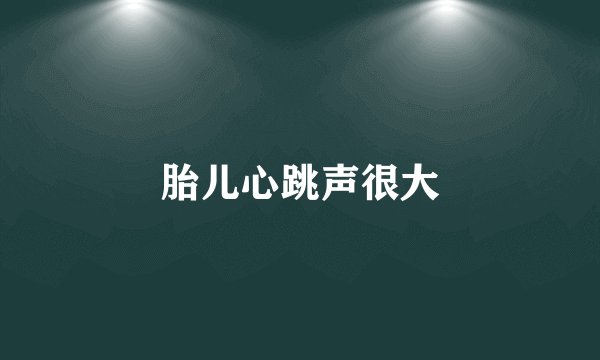 胎儿心跳声很大