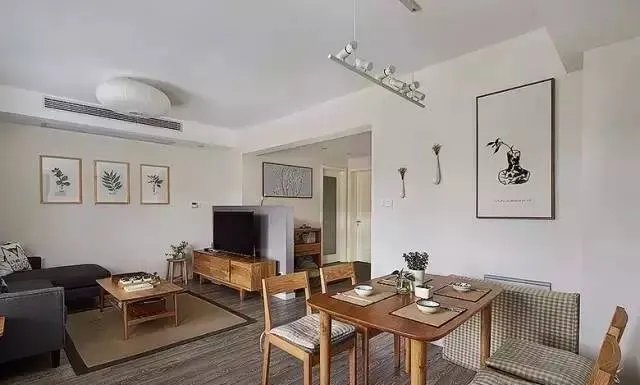 90平原木风新家毕业照,硬装8万,软装6万!