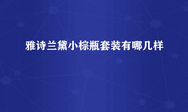 雅诗兰黛小棕瓶套装有哪几样