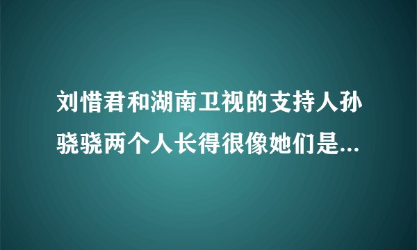刘惜君和湖南卫视的支持人孙骁骁两个人长得很像她们是不是同父异母？？？？？？？