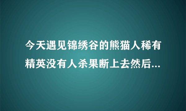 今天遇见锦绣谷的熊猫人稀有精英没有人杀果断上去然后挂了术士用什么技能能打断那个旋风腿的技能还有那个加血的技能宝宝的反制什么的打断不了另外那个旋风腿伤害真？