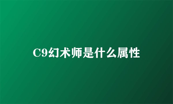 C9幻术师是什么属性