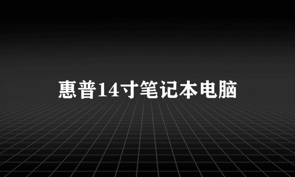 惠普14寸笔记本电脑