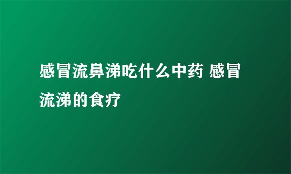 感冒流鼻涕吃什么中药 感冒流涕的食疗