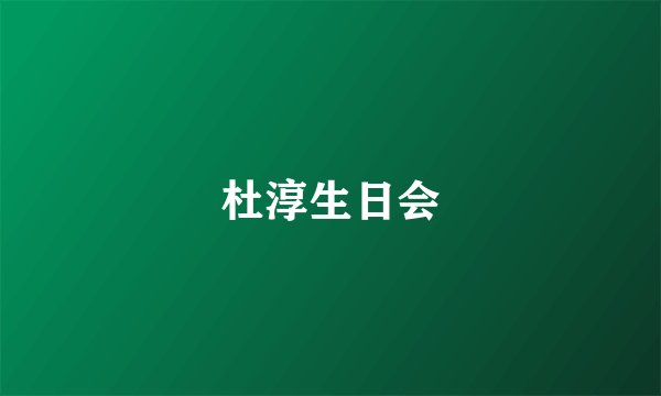 杜淳生日会