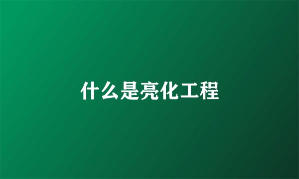 什么是亮化工程