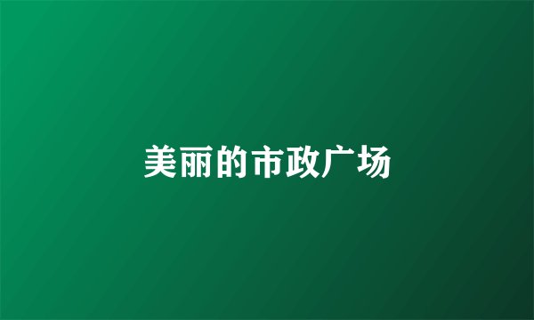 美丽的市政广场
