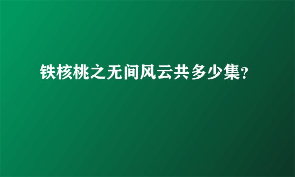 铁核桃之无间风云共多少集？