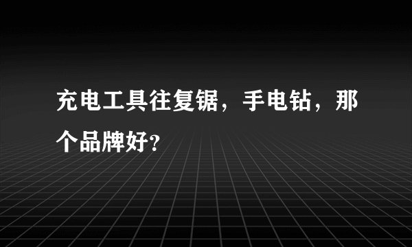 充电工具往复锯，手电钻，那个品牌好？