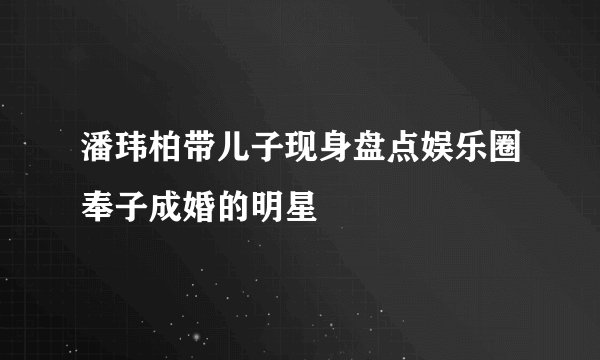 潘玮柏带儿子现身盘点娱乐圈奉子成婚的明星