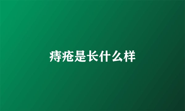 痔疮是长什么样