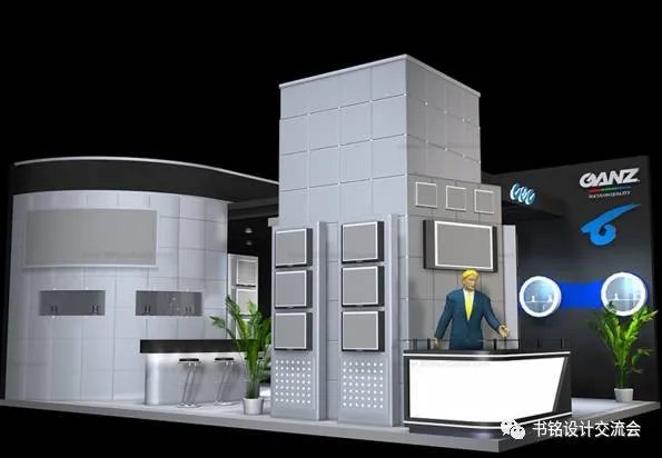 商业展览展示展厅会展展台场景3D模型设计素材