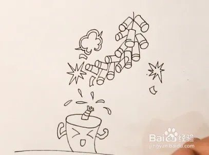 一串鞭炮简笔画教程