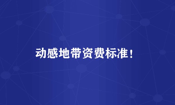 动感地带资费标准！