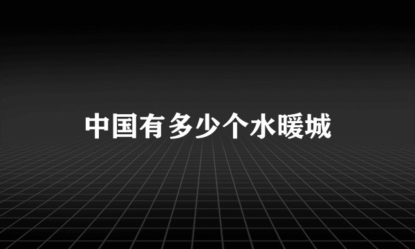中国有多少个水暖城