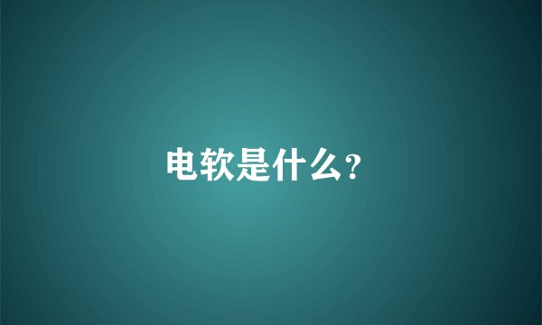 电软是什么？