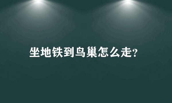 坐地铁到鸟巢怎么走？