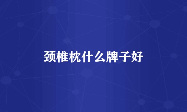 颈椎枕什么牌子好