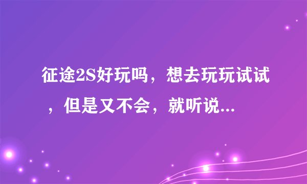 征途2S好玩吗,想去玩玩试试 ,但是又不会,就听说特别烧钱。