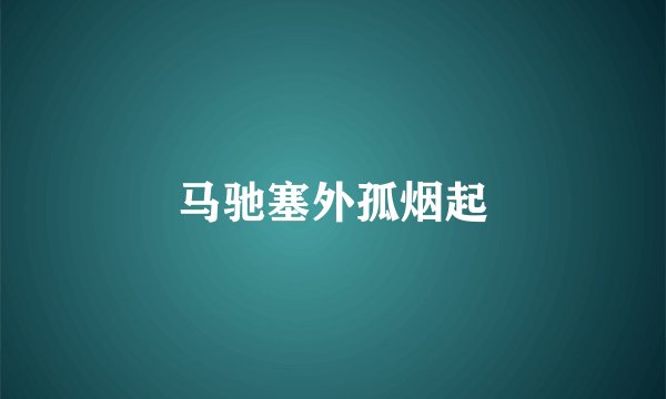 马驰塞外孤烟起