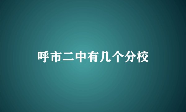 呼市二中有几个分校
