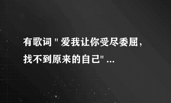 有歌词 
