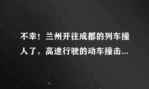 不幸!兰州开往成都的列车撞人了,高速行驶的动车撞击力有多大?