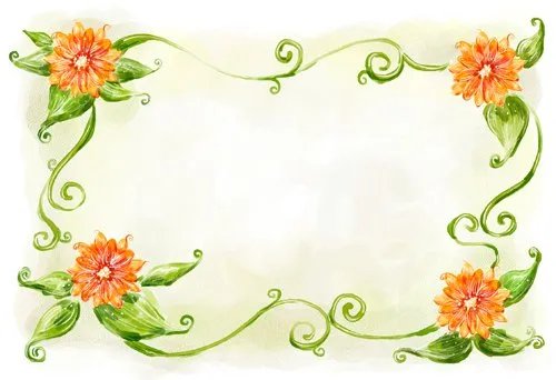 手抄报藤蔓花边版面设计图