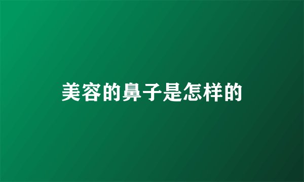 美容的鼻子是怎样的