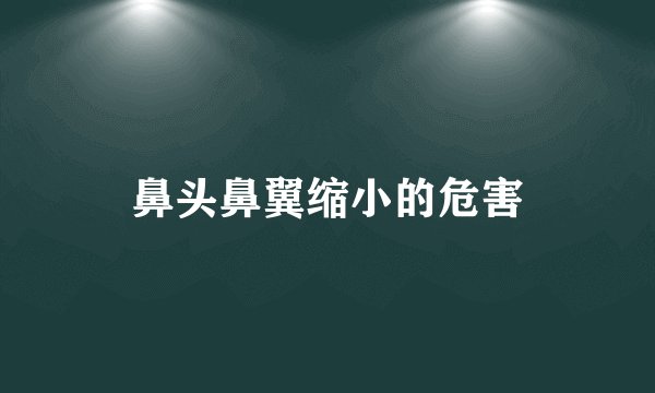 鼻头鼻翼缩小的危害