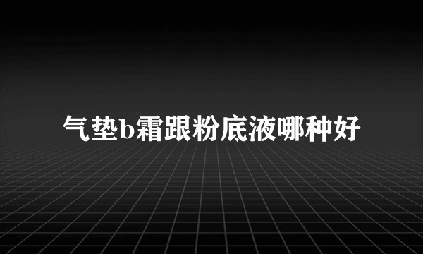 气垫b霜跟粉底液哪种好