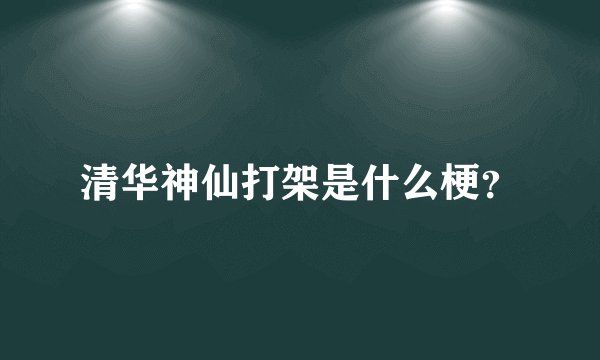清华神仙打架是什么梗？