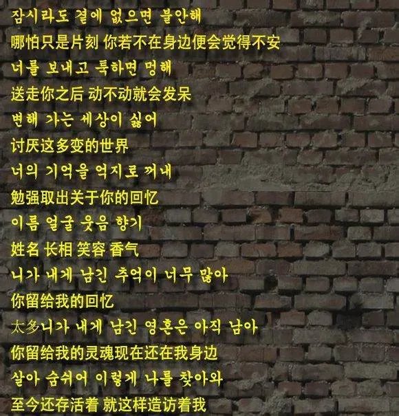 LeeSsang 眼泪的中文歌词