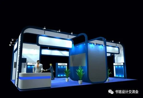 商业展览展示展厅会展展台场景3D模型设计素材