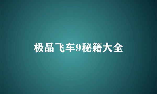 极品飞车9秘籍大全